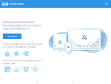 Tablet Screenshot of demo.mobiscroll.com